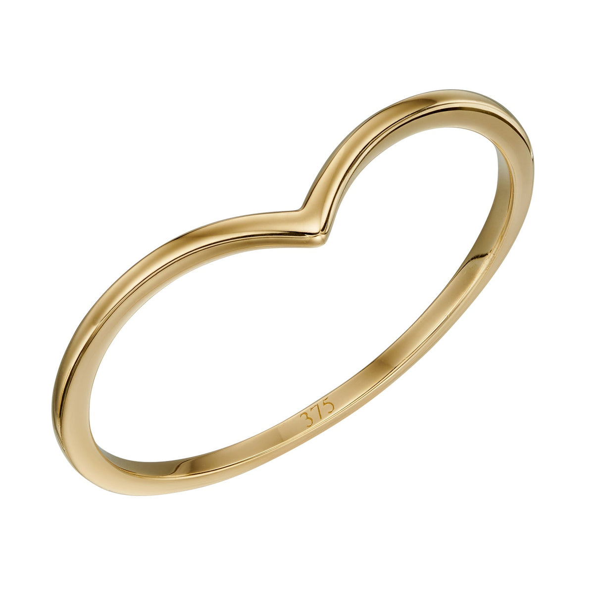 Elements Gold V-förmiger Stapelring