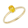 Elements Gold Oval Cut Yellow Sapphire Ring