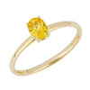 Elements Gold Ring mit oval geschliffenem gelbem Saphir