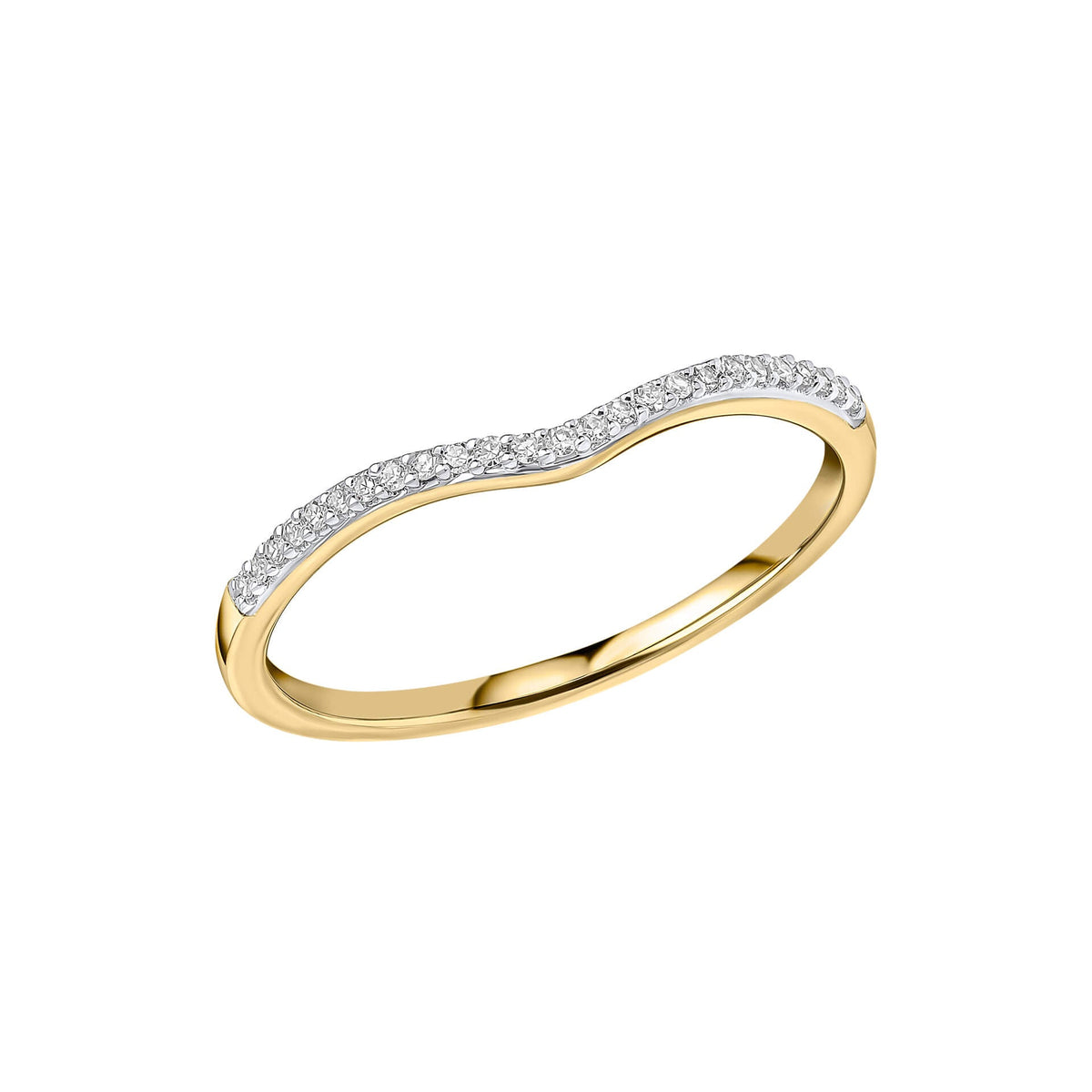 Elements Gold Diamanten V-vormige ring