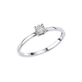 Elements Gold Mini Diamond Solitaire Ring