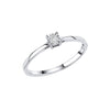 Elements Gold Mini Diamond Solitaire Ring