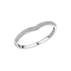Elements Gold Micro Diamond Set V Shaped Ring