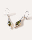 Green Amber Droplet Earrings