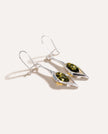 Green Amber Droplet Earrings