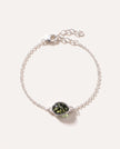 Bracciale a catena ELEMENT in ambra verde