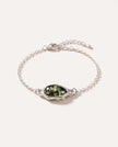 Bracciale a catena ELEMENT in ambra verde