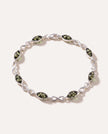 Green Amber Infinity Bracelet