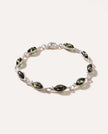 Bracciale con foglia in ambra verde