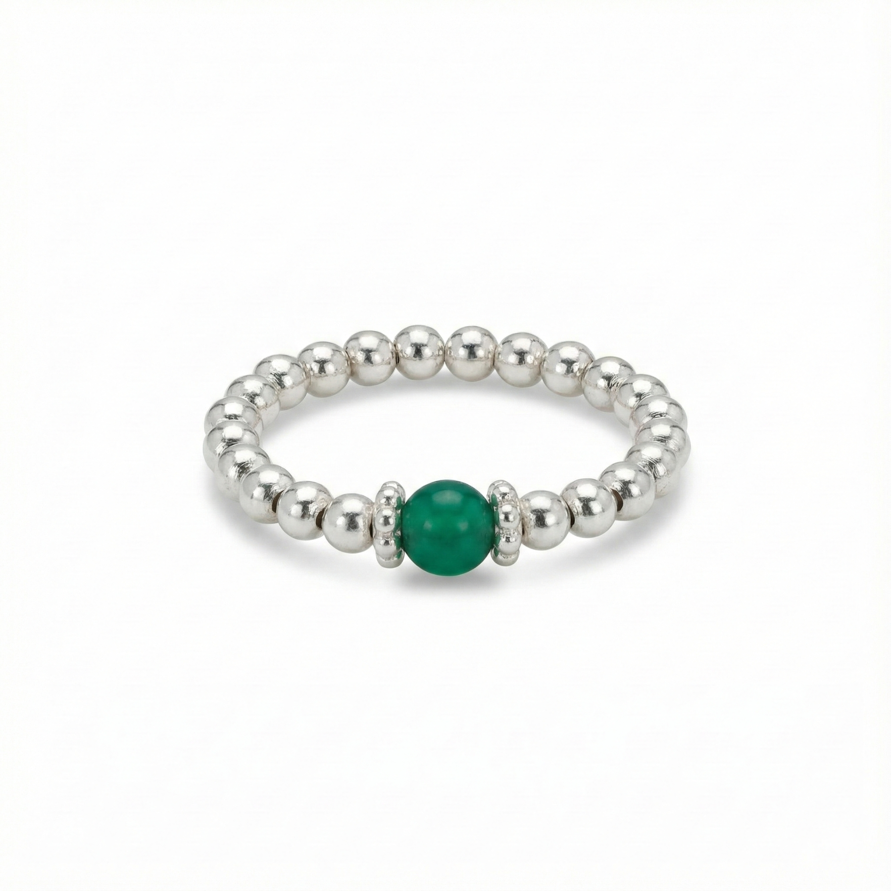 Green Agate Gemstone Ring