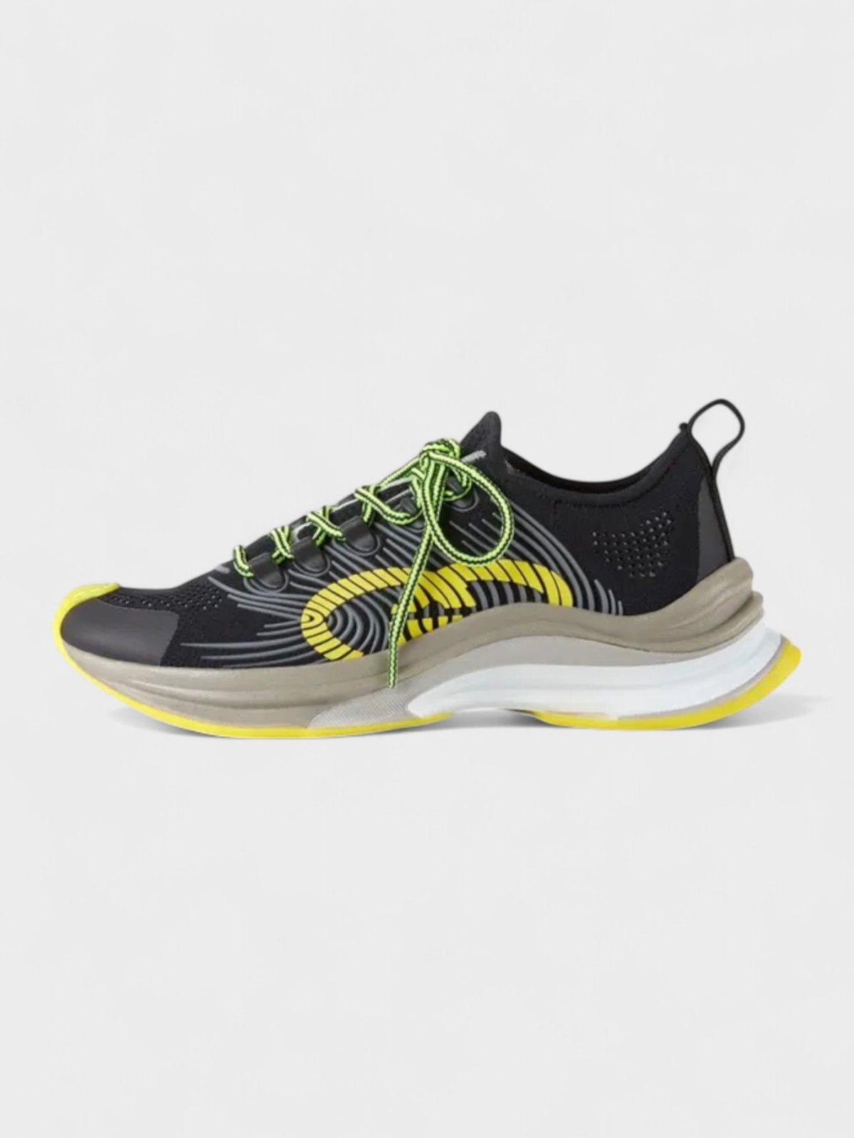 Gucci Run Sneakers Black Yellow