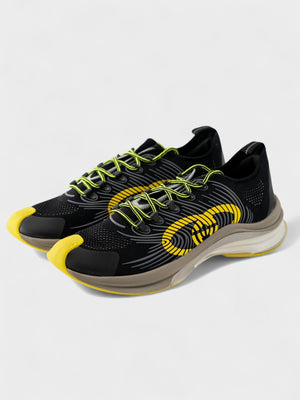 Gucci Run Sneakers Black Yellow
