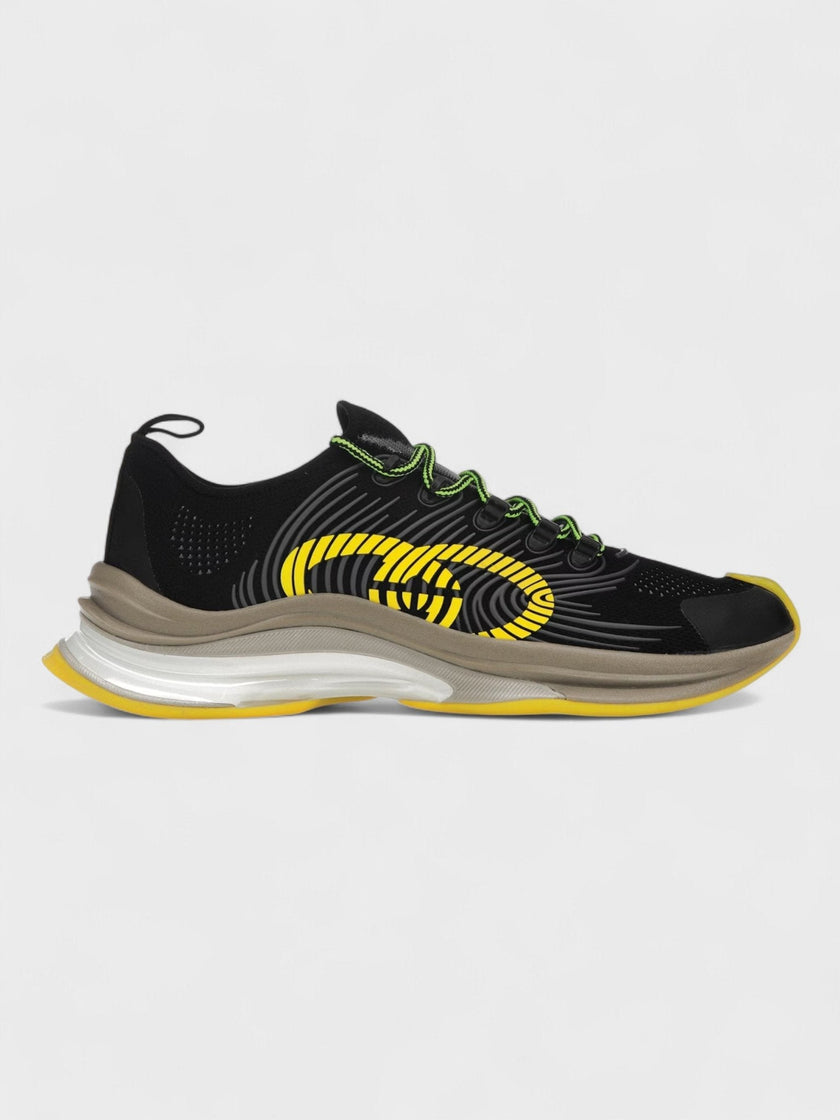 Gucci Run Sneakers Black Yellow