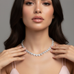Halsketting met hartvormige choker