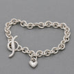 Heart Trace Chain Charm Bracelet
