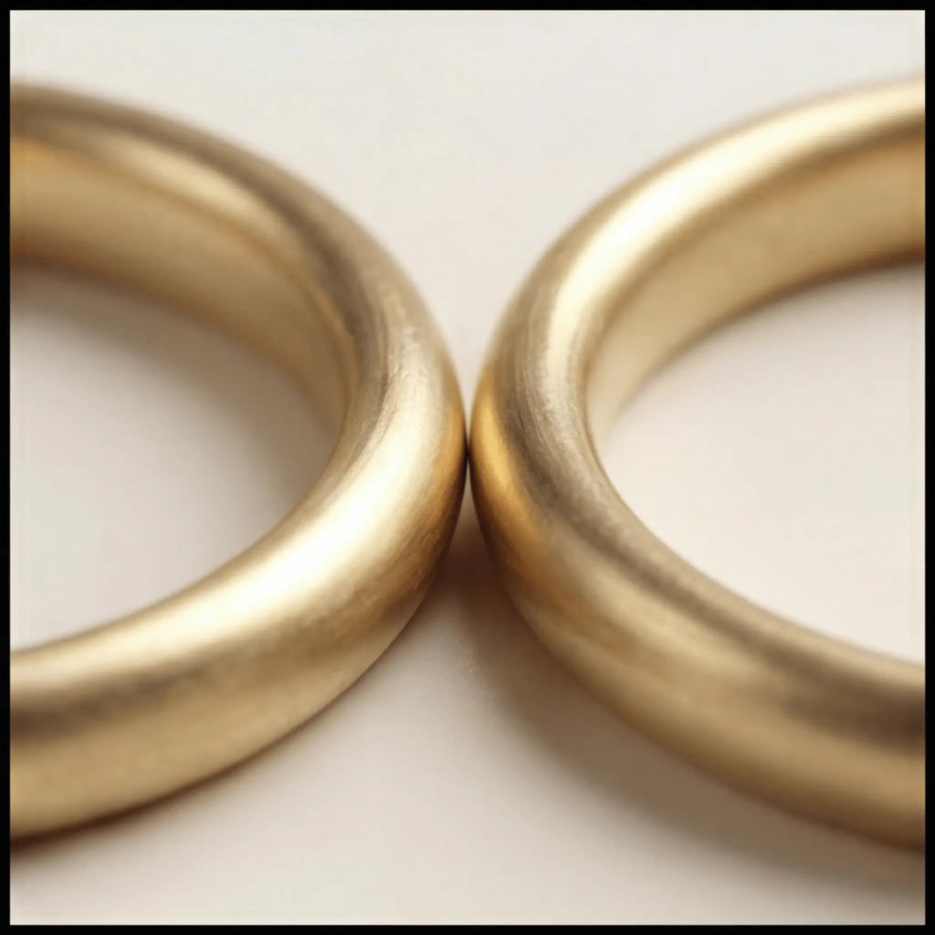 Slim Gold Wedding Band Set – Elara 2mm – 9ct/14ct/18ct Gold