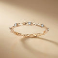 14ct/14K Rose Gold Natural Diamond Ring – Organic Twist Diamond