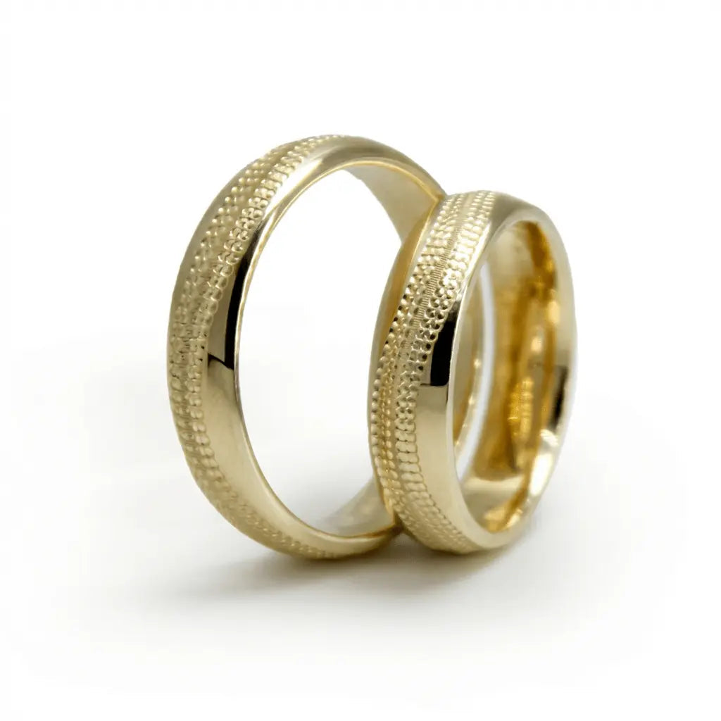 5mm Gold Wedding Band – Micro Faceted – 9ct/14ct/18ct Gold