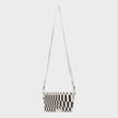 Optical Mini Flap Bag Black White