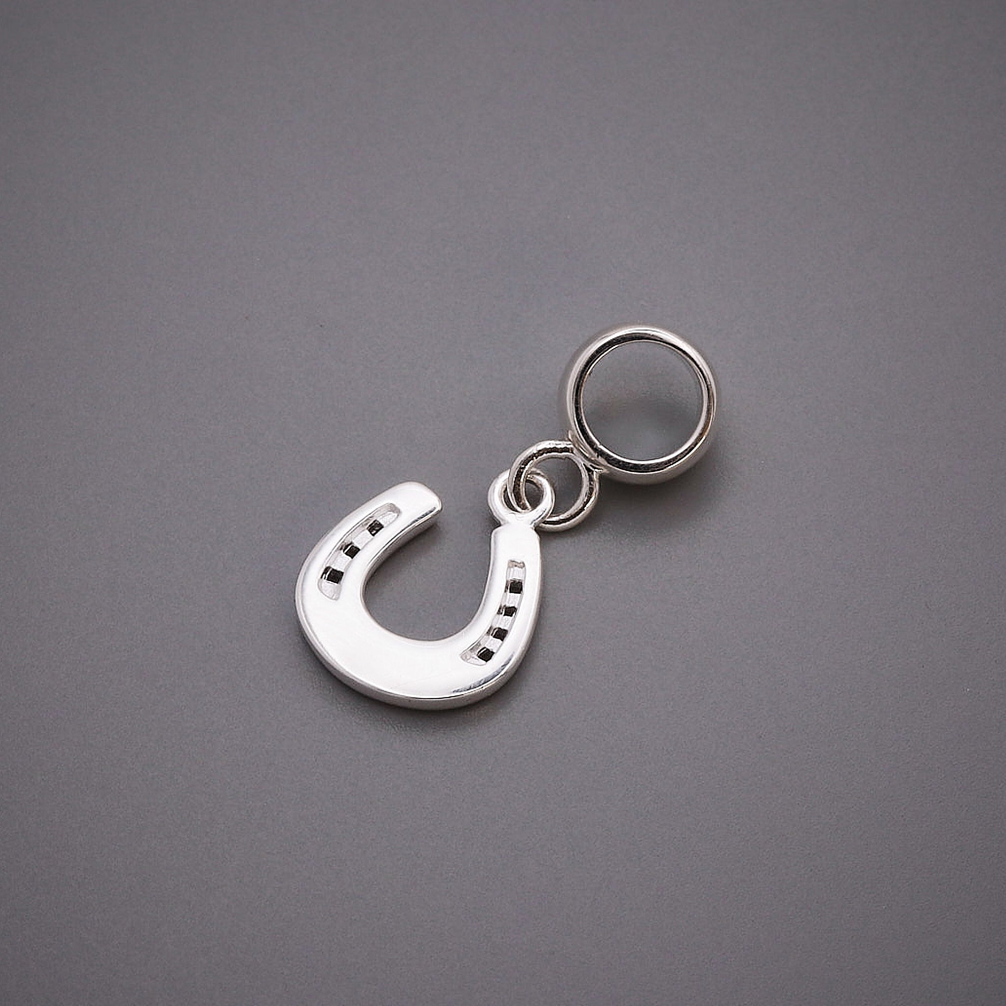 Horse Shoe Lucky Silver Charm