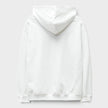 Frayed Logo Patch Hoodie White Red