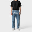 Check Lined Running Dog Denim Jeans