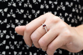 Anello a bolle impilabile in ambra ciliegia