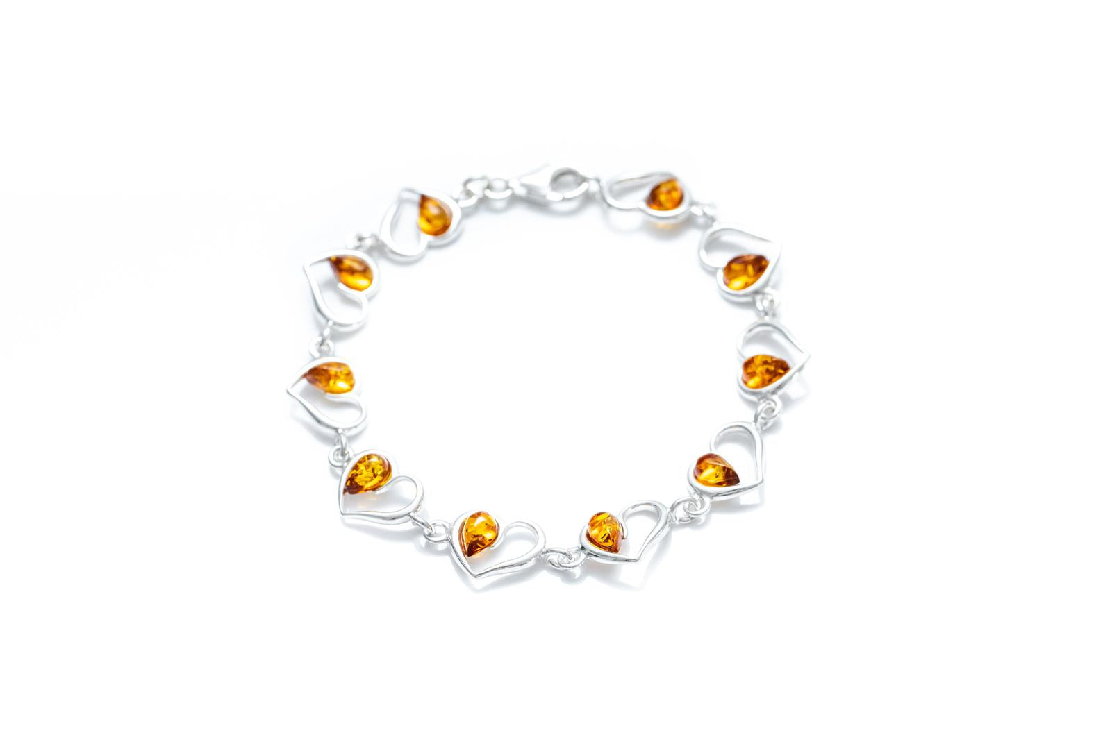 Amber Heart Bracelet