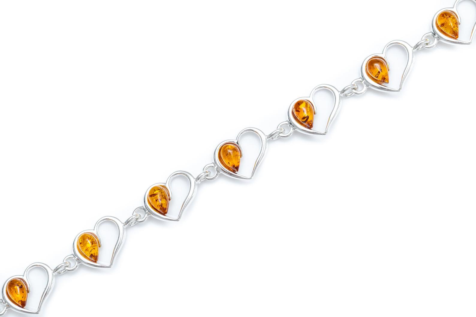 Amber Heart Bracelet