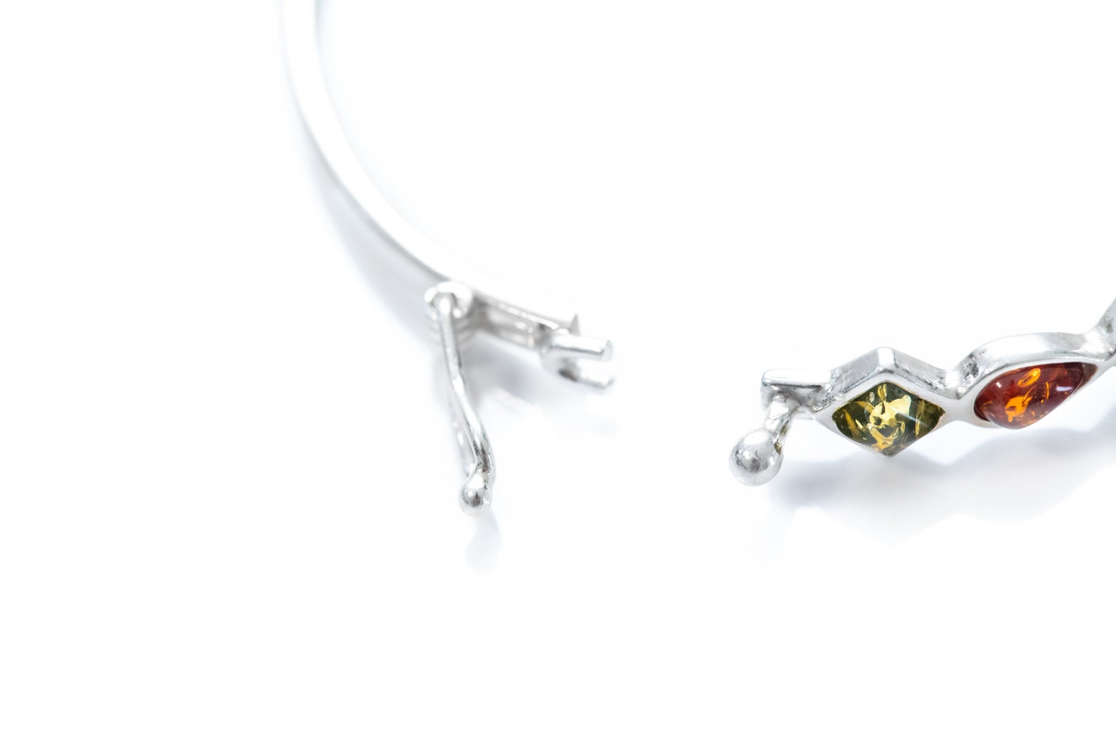 Multicolour Amber Geometric Bangle