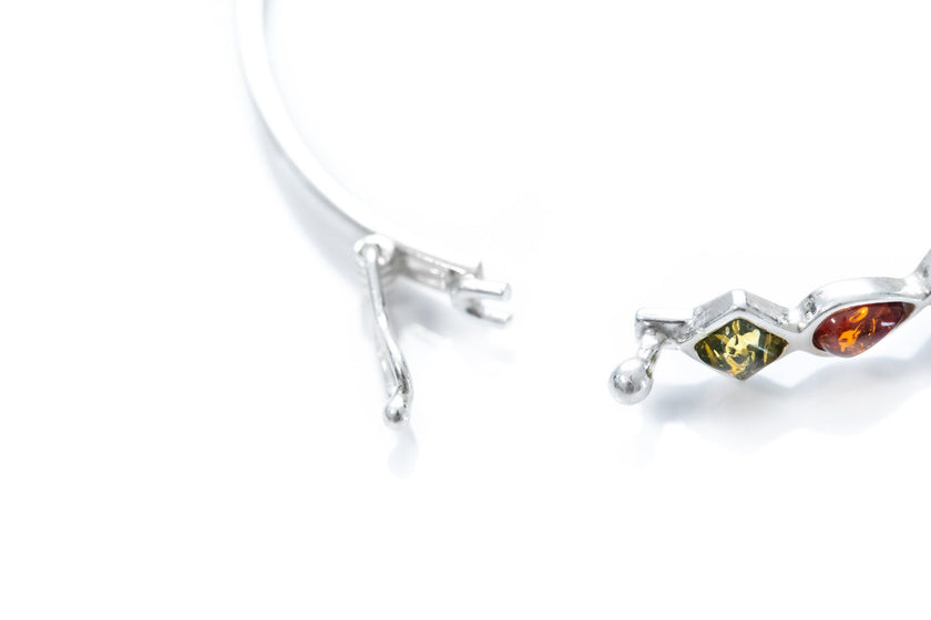 Multicolour Amber Geometric Bangle