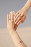 Amber ELEMENT Solitaire-ring som kan justeres