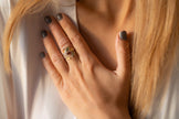 Anello Floreale Multicolore Ambra