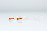 Amber Violin Dangle Earrings