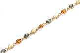 Multicoloured Gold Oval Bracelet