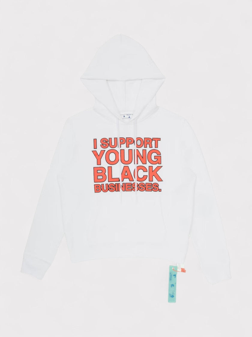 Off-White Black Business Slim Hoodie White