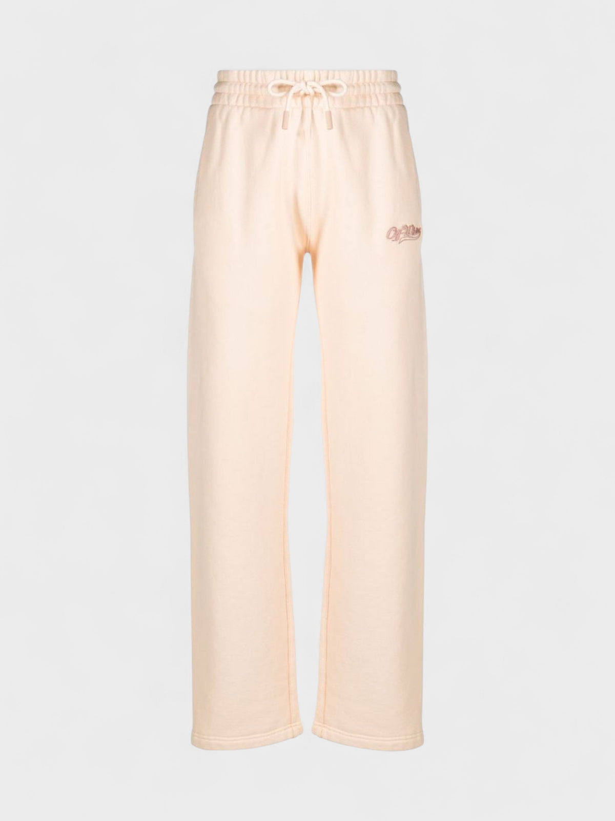 Embroidered Baseball Logo Tapered Sweatpants Nude
