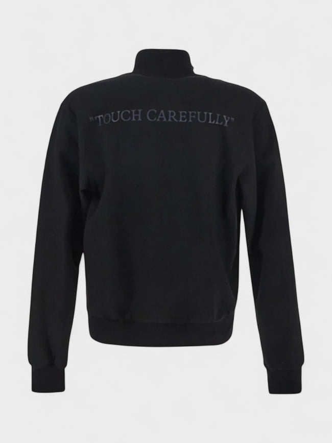 Quote Wool Slim Tracktop Black