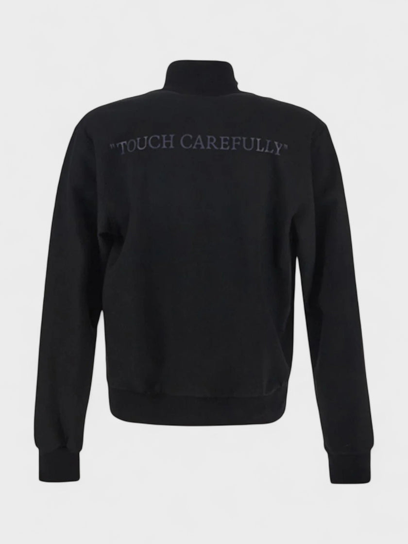 Quote Wool Slim Tracktop Black