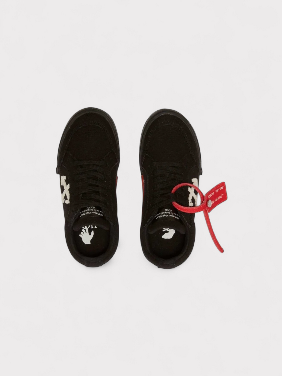 Off-White Vulcanised Lace Up Black White Kids