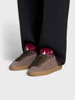 Lanvin X Future Hyper Curb Sneakers Leather Suede Brown