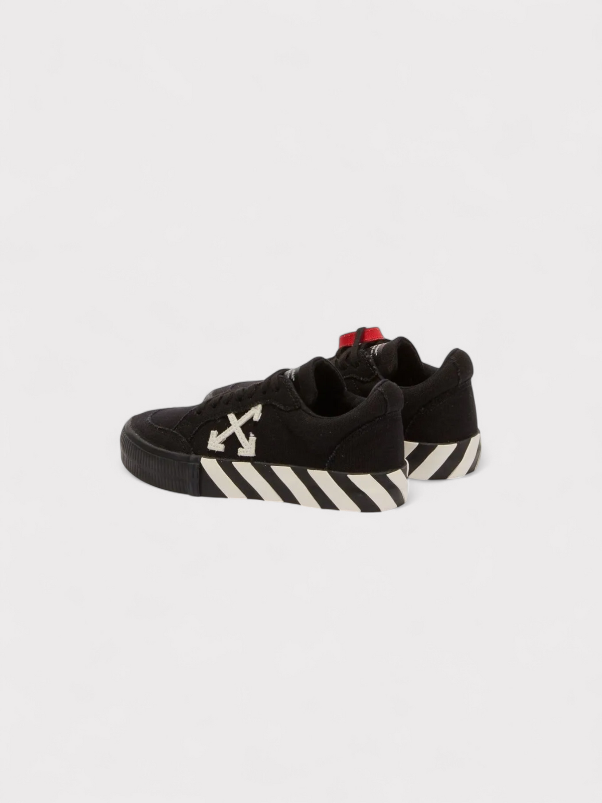 Off-White Vulcanised Lace Up Black White Kids