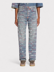 Lanvin X Future Straight Fit Printed Pants For Men Blue