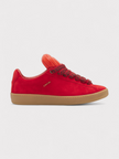 Lanvin X Future Hyper Curb Sneakers Leather Suede Red Wmns