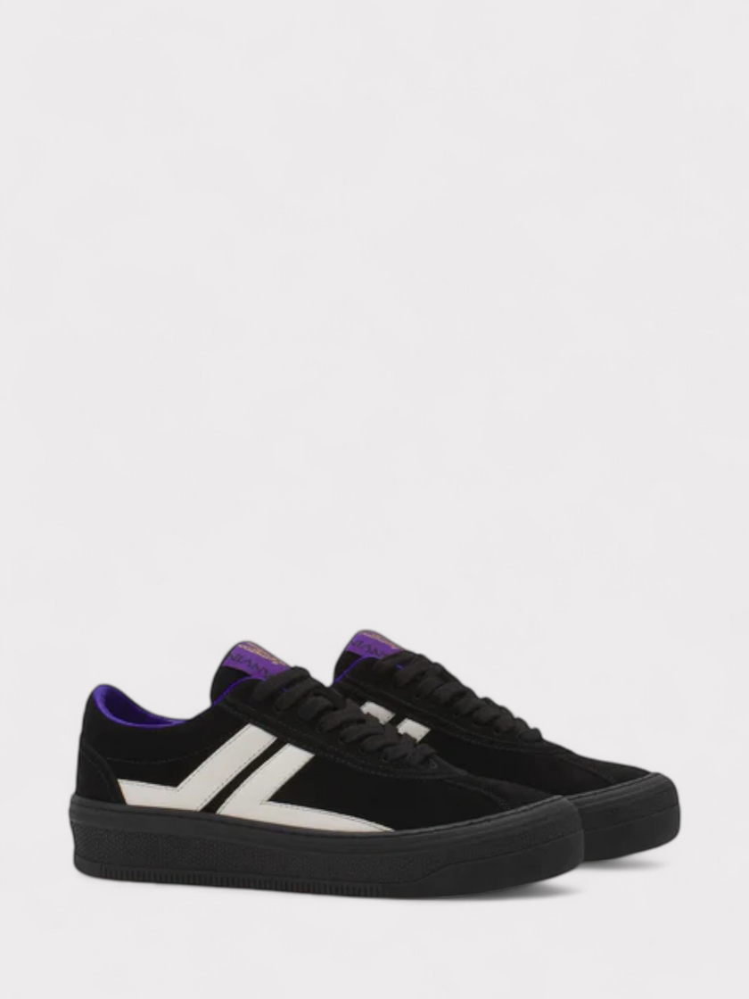 Lanvin X Future For Men Black Leather Cash Sneakers