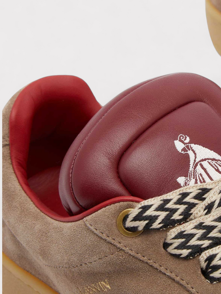Lanvin X Future Hyper Curb Sneakers Leather Suede Brown