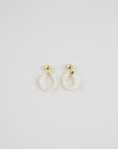 Stacked Circle Pearl Earrings