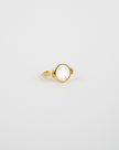 Anello con perla e stampa a conchiglia