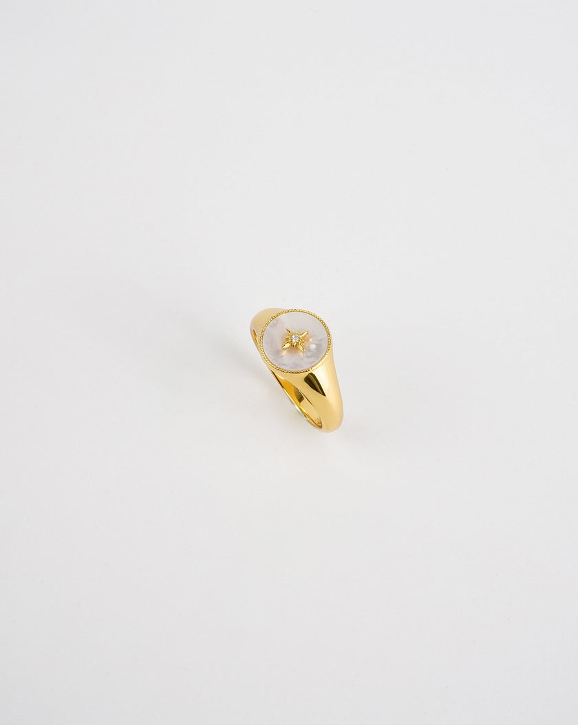 Star Mother of Pearl Ring