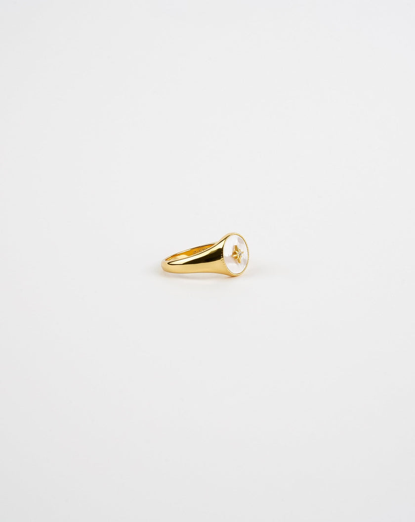 Star Mother of Pearl Ring